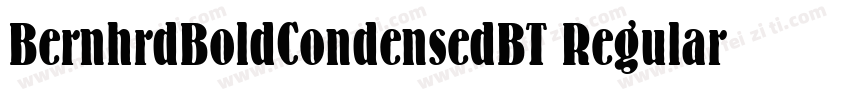 BernhrdBoldCondensedBT Regular字体转换